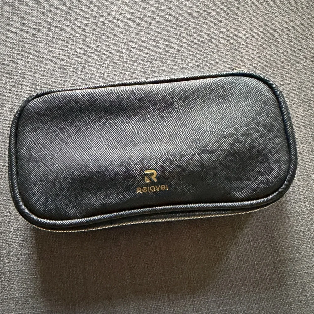 Elegant Black and Pink Women's Cosmetic Bag - Picture 11 of 11